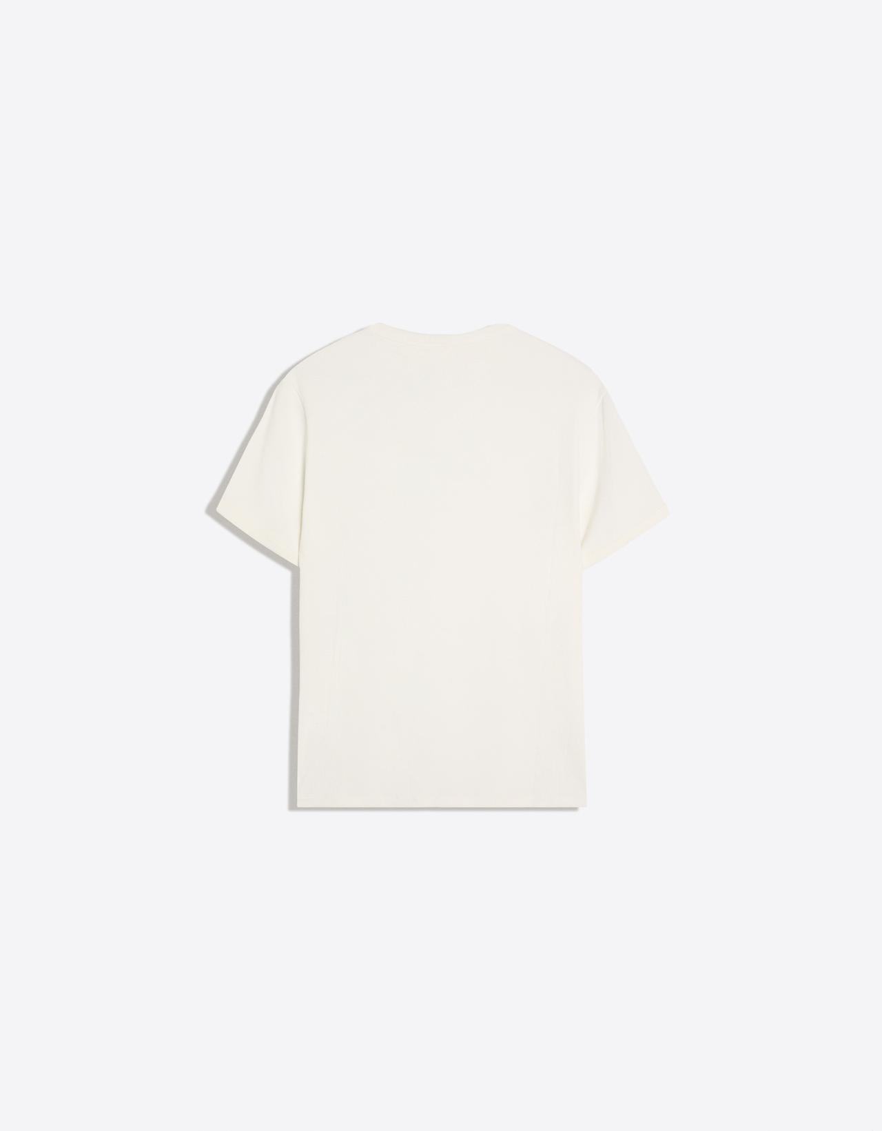 Slim rib short sleeve T-shirt — White