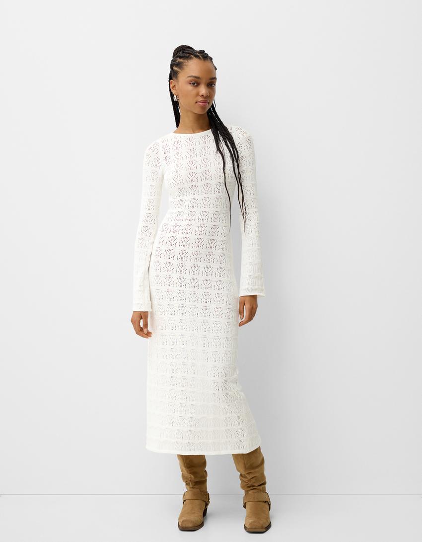 Rustic Maxi Rustic openwork maxi dress - Women | Bershka