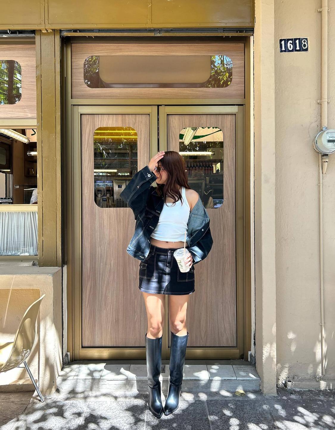 Utility mini skirt