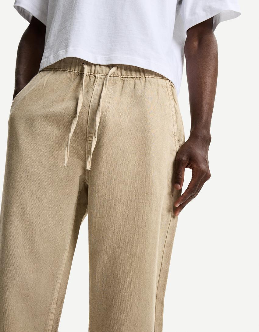 Jogger jeans-Camel-2