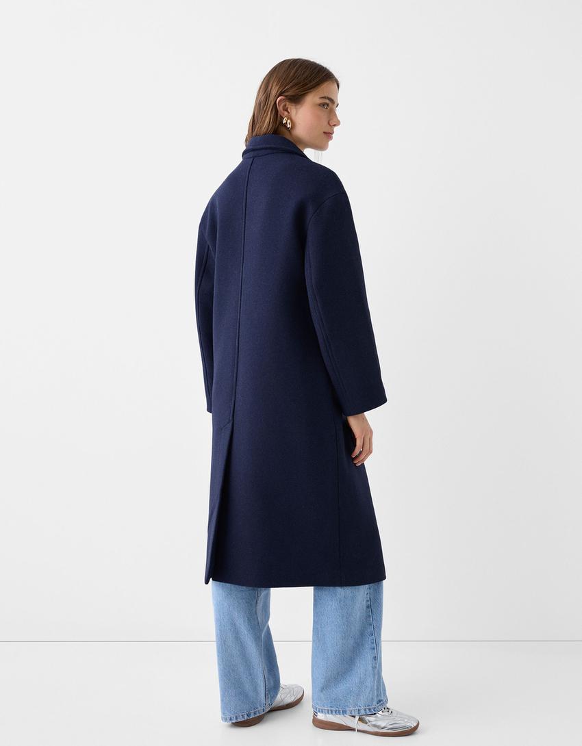 معطف طويل بأكتاف منخفضة-كحلي-2