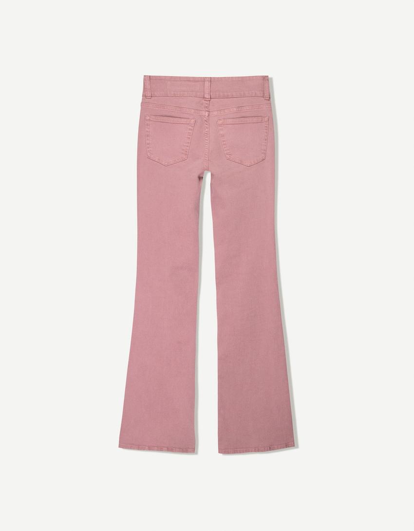 Low-rise boot-cut jeans-Red-3