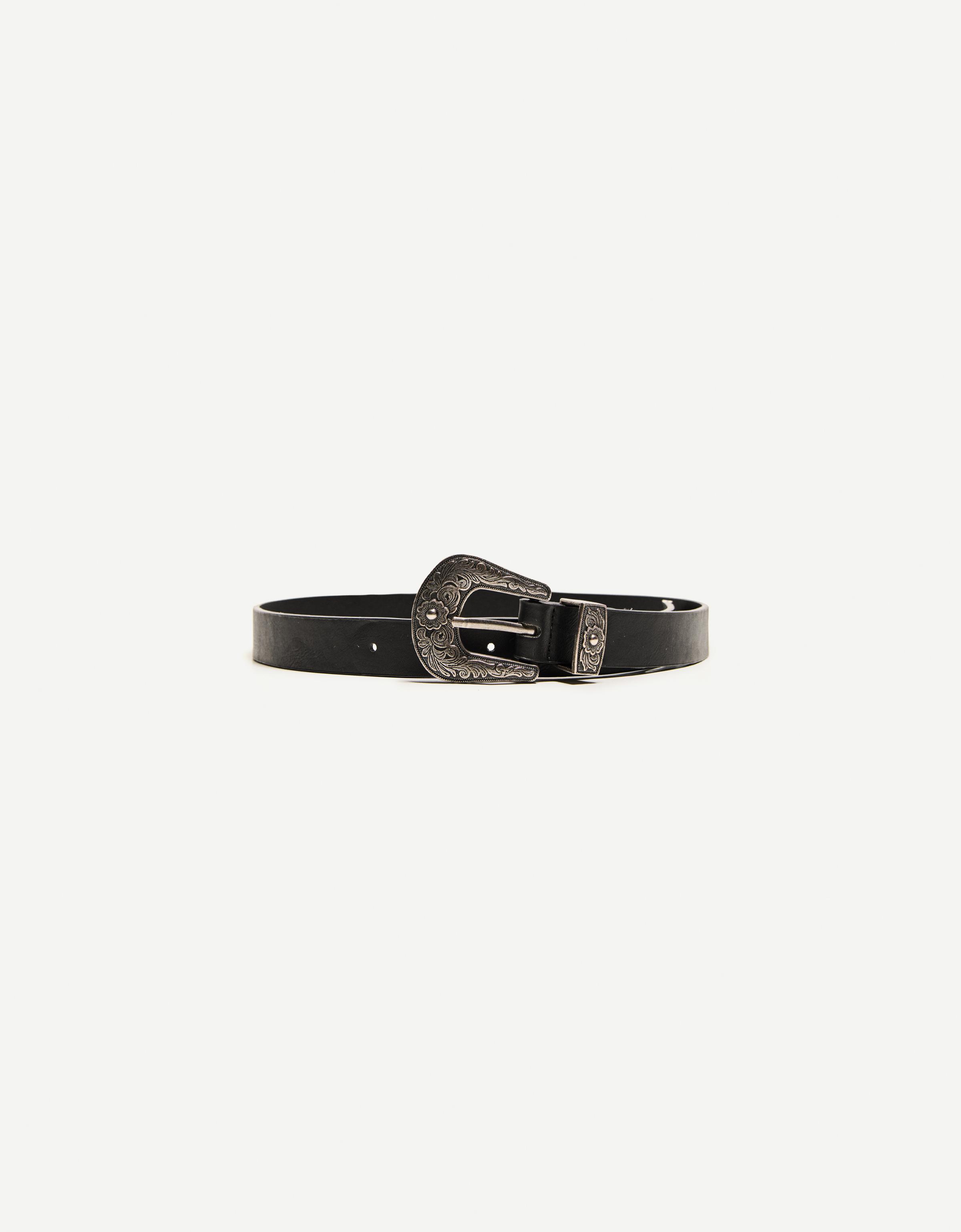 Belt with buckle - Women | Bershka