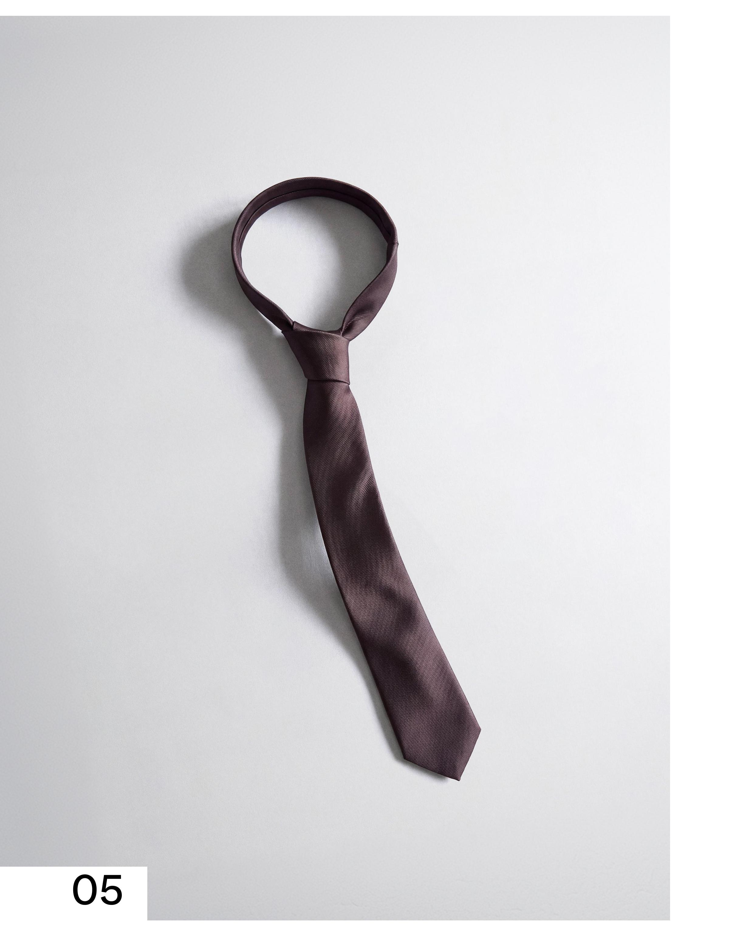 Plain tie — Brown