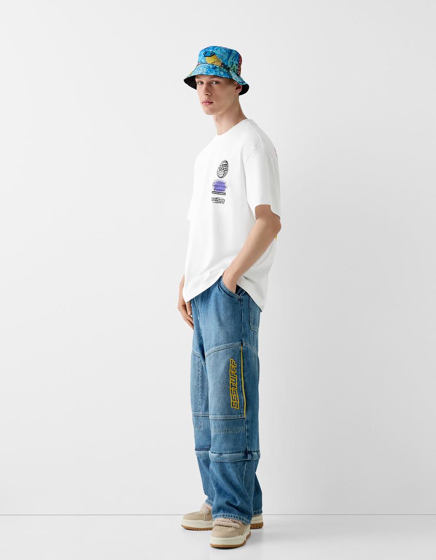 T-shirt BERSSSHKA X SSSTUFFF imprimé-Blanc-3