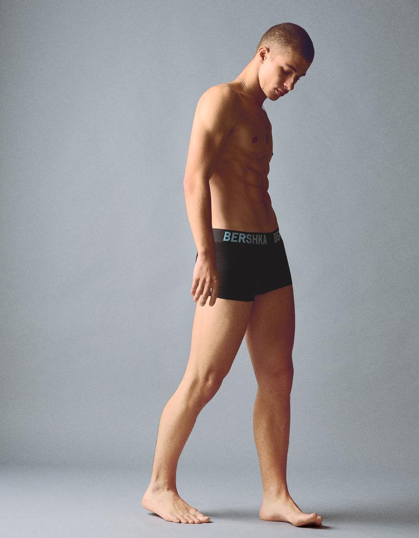 Pack 3 boxers cintura print-Azul claro