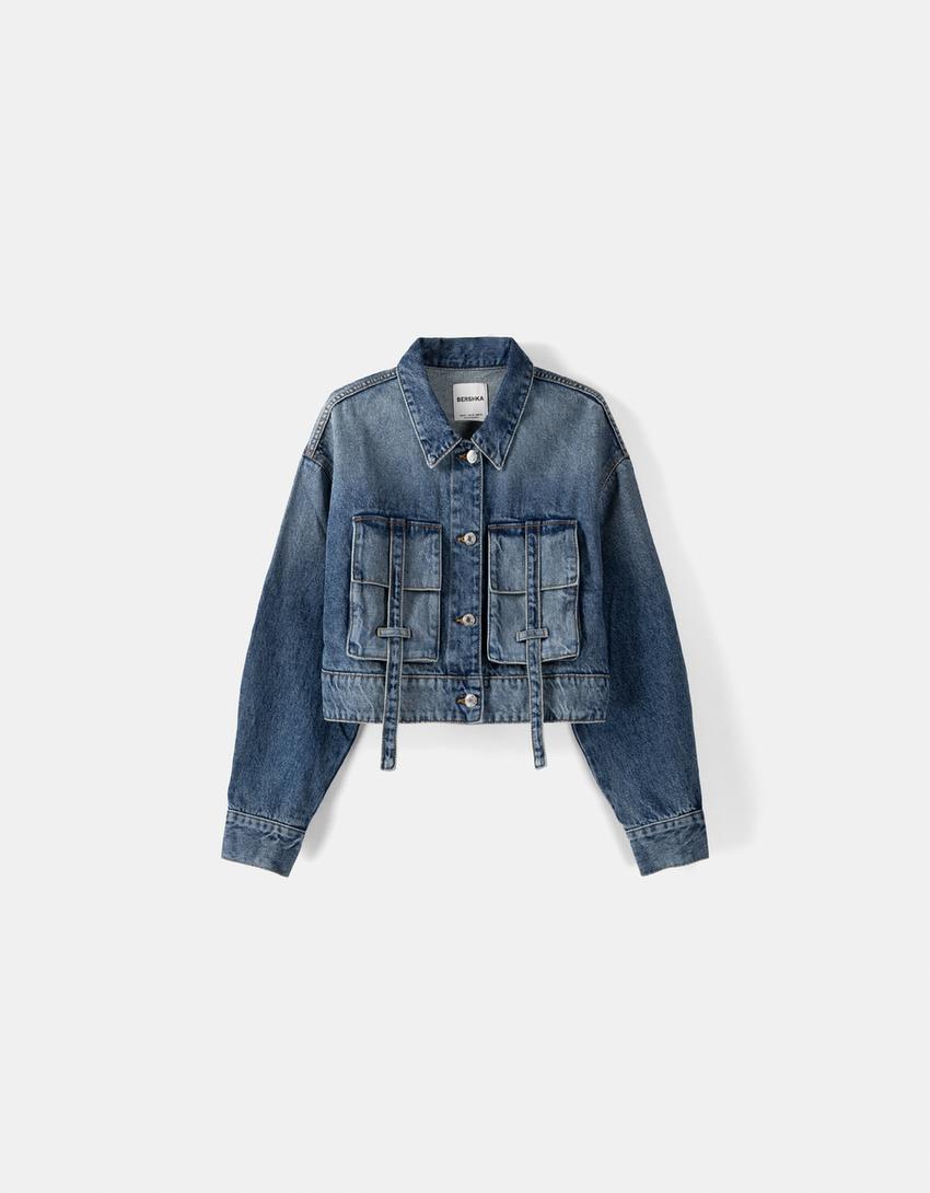 جاكيت دنيم قصير بحمالات-أزرق-5