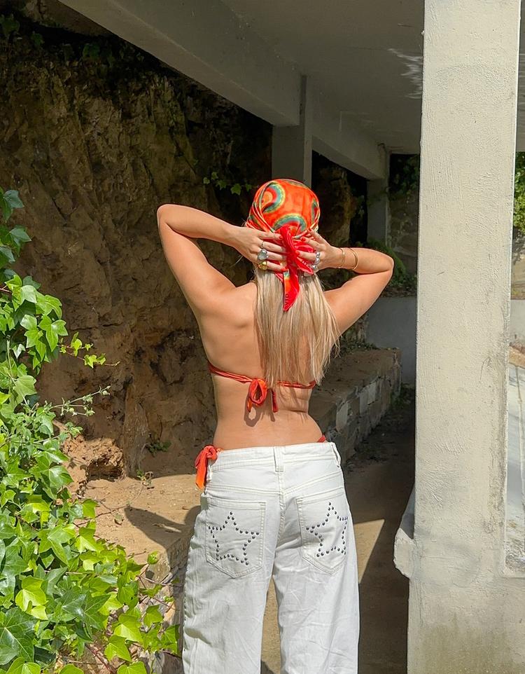 Çıtçıtlı barrel fit pantolon