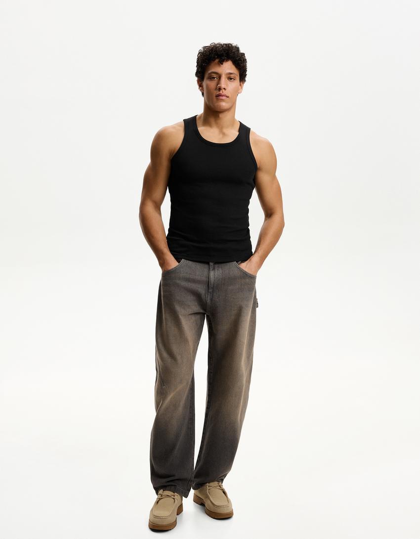 Camiseta tirantes rib-Negro-3