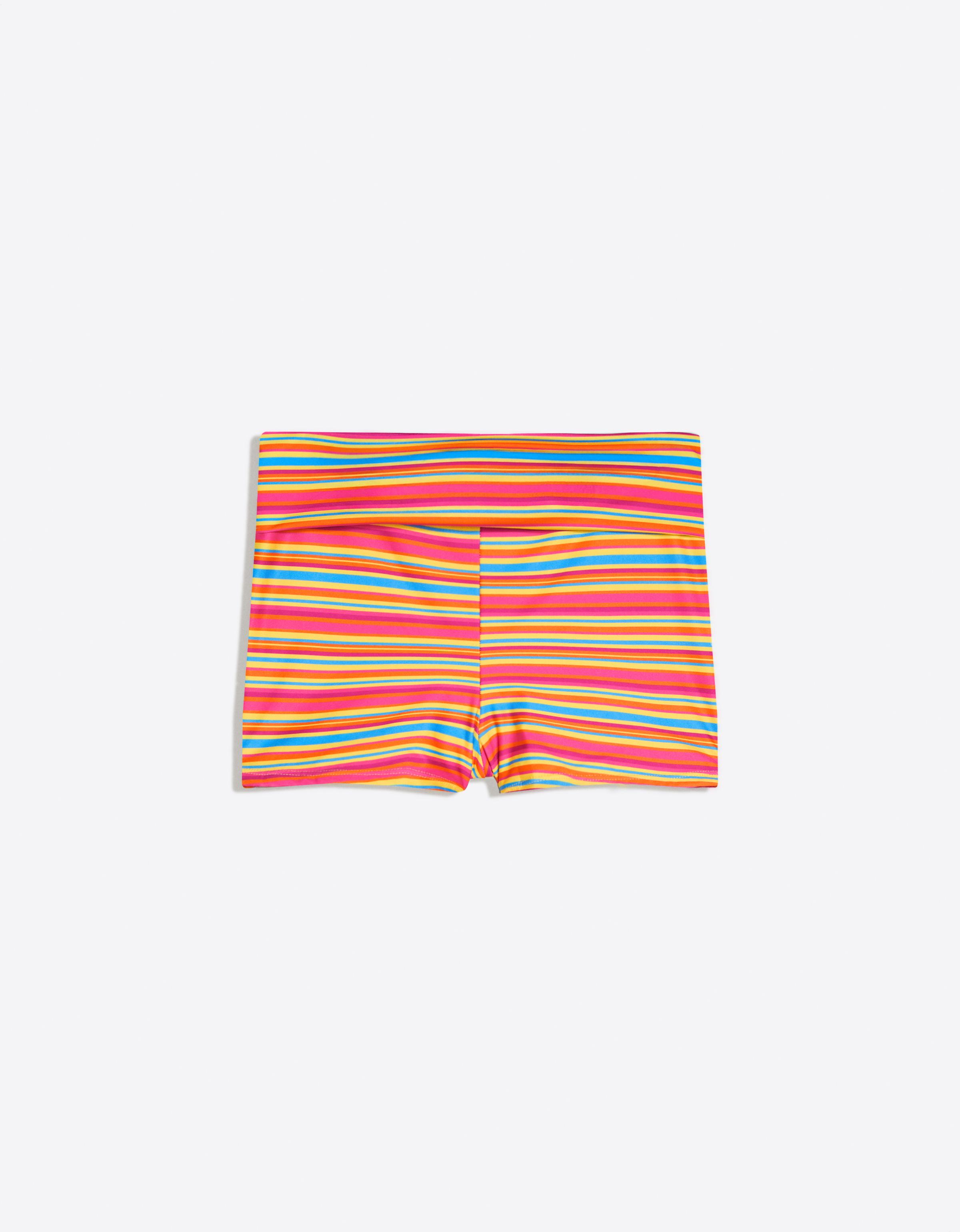 Striped bikini briefs — Pink