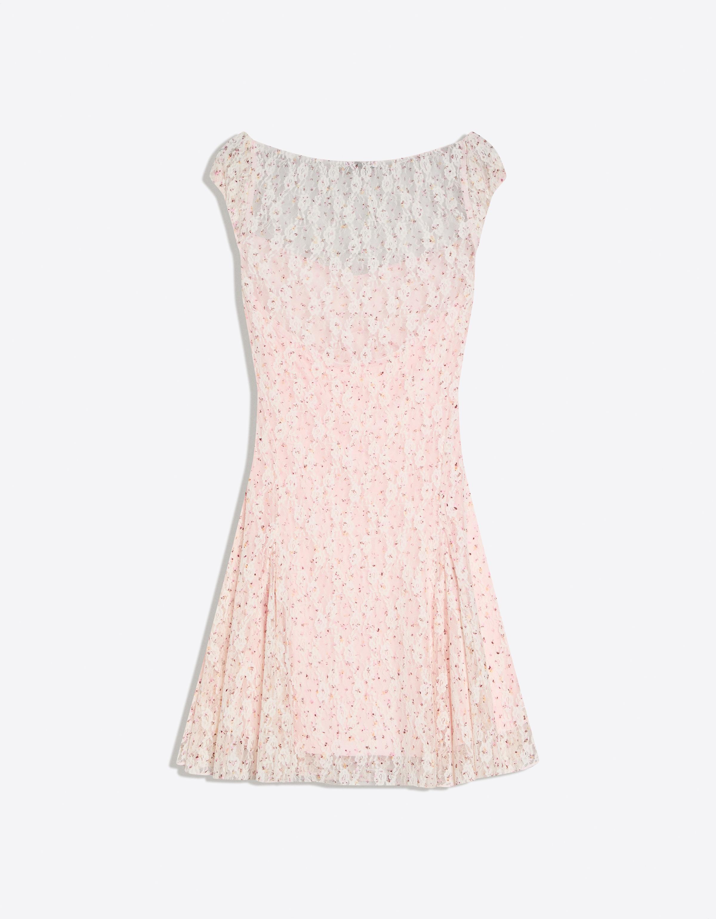 Mini dantel baskılı elbise - Görsel 18