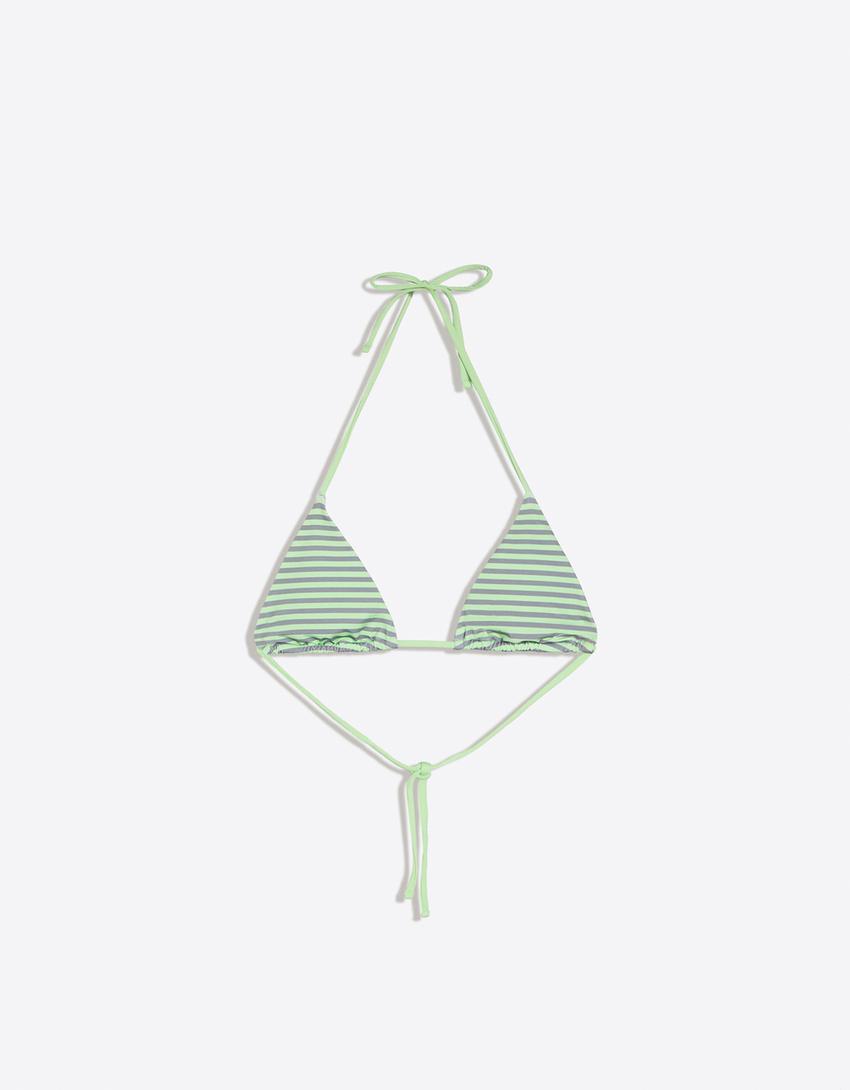 Top bikini triángulo-Verde