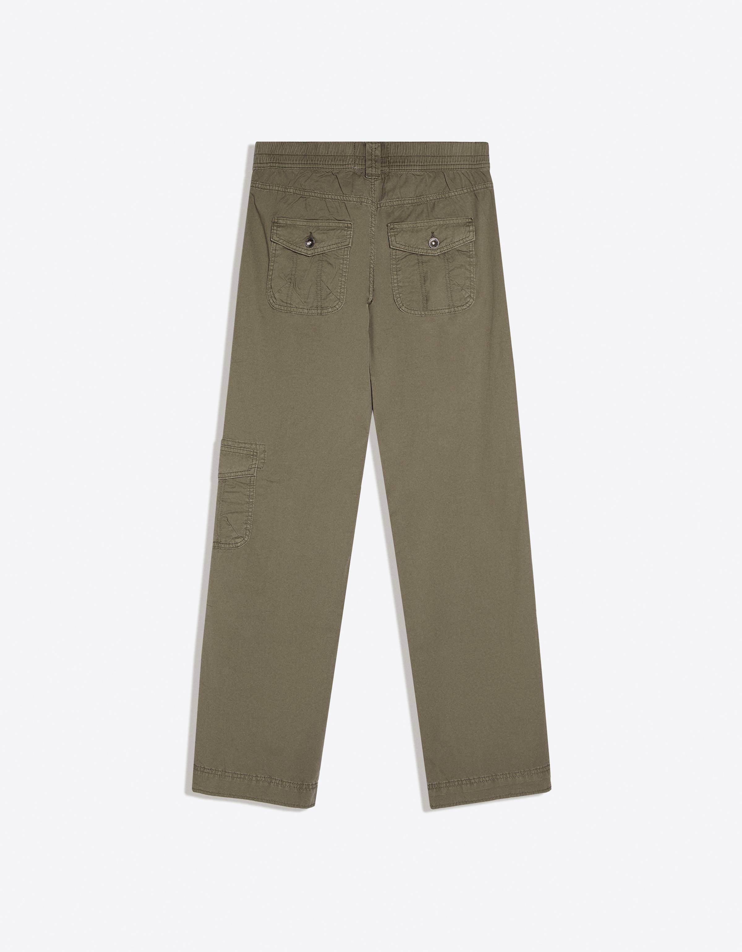 Straight cargo trousers — Khaki