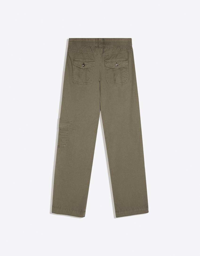 Straight-Fit Cargohose-Khaki