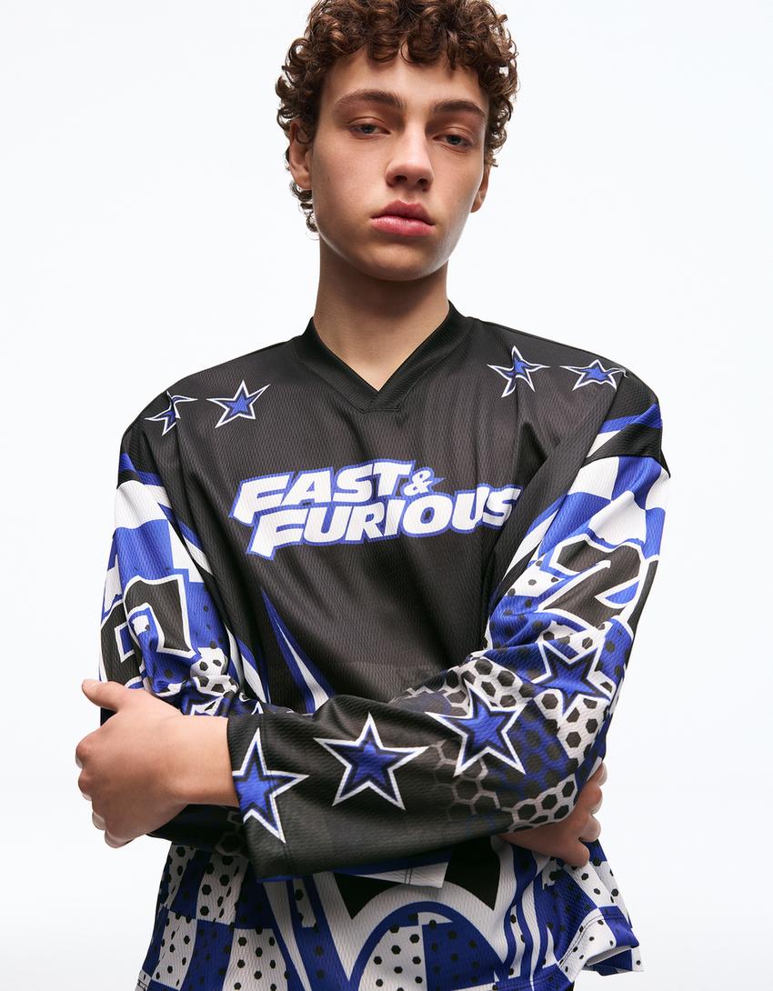 Fast & Furious long sleeve T-shirt-Electric blue