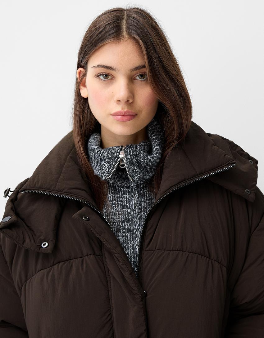 Long puffer coat - Women | Bershka