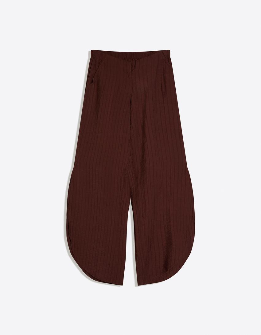 بنطلون فضفاض-بني