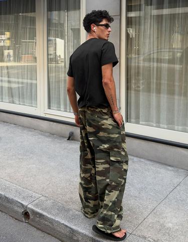 Baggy cargo trousers — Khaki 2