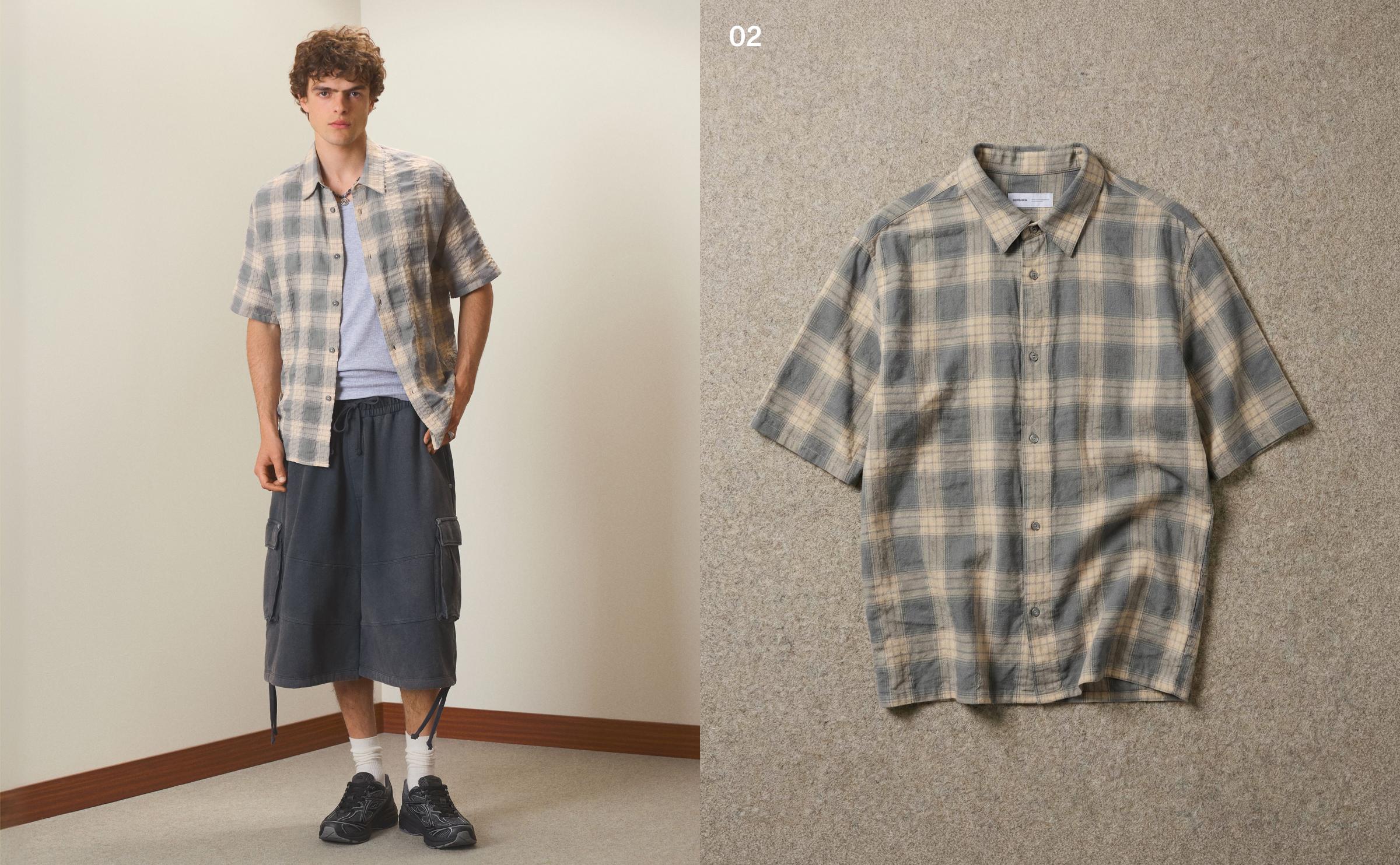 Relaxed fit kareli gömlek - Görsel 18