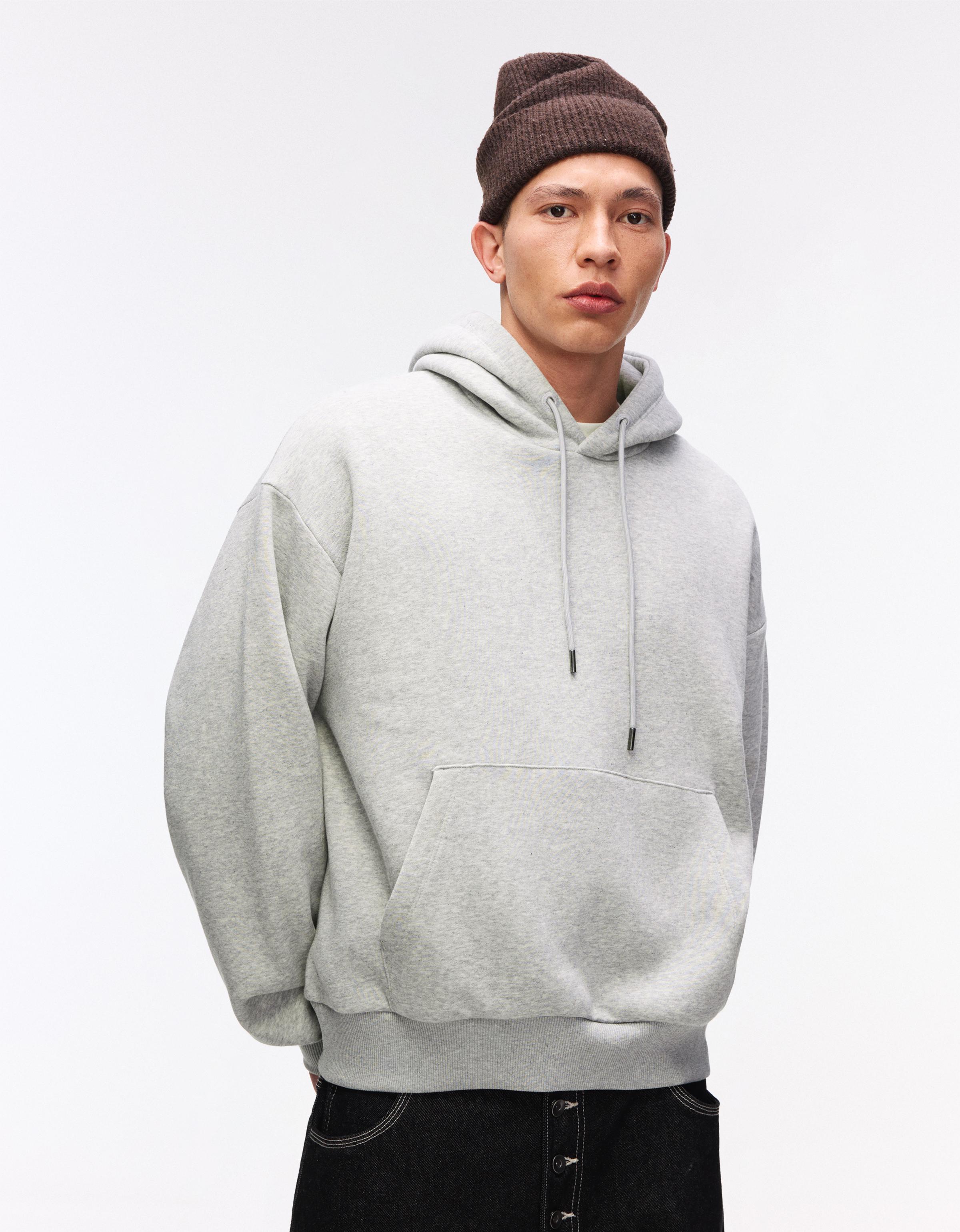 Bershka Kapuzenpullover Herren Xxs Grau