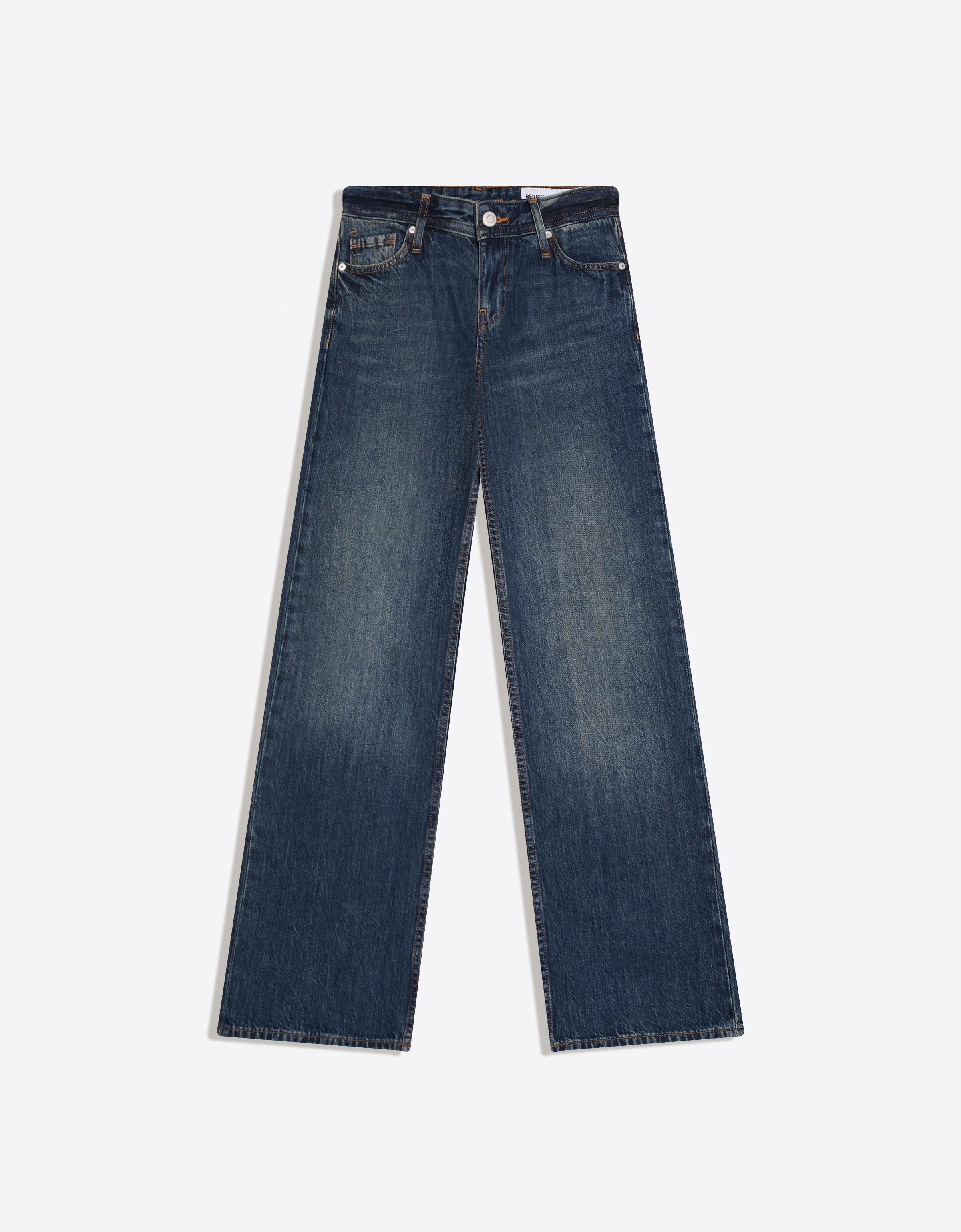 straight fit düşük bel jean