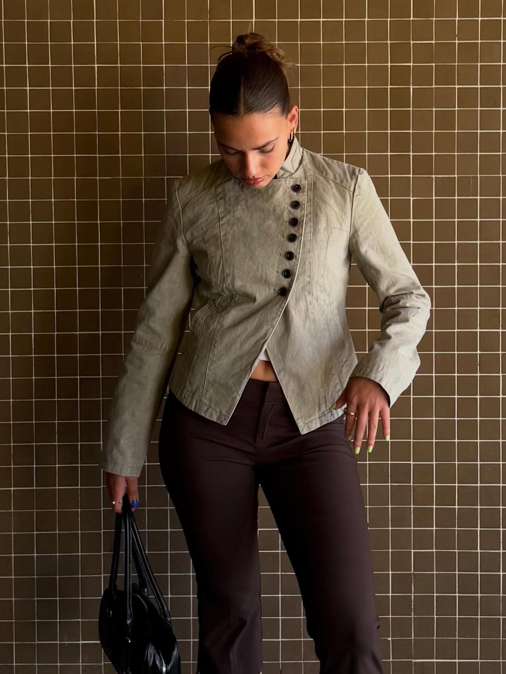 Bershka Düğmeli kruvaze blazer görsel 5