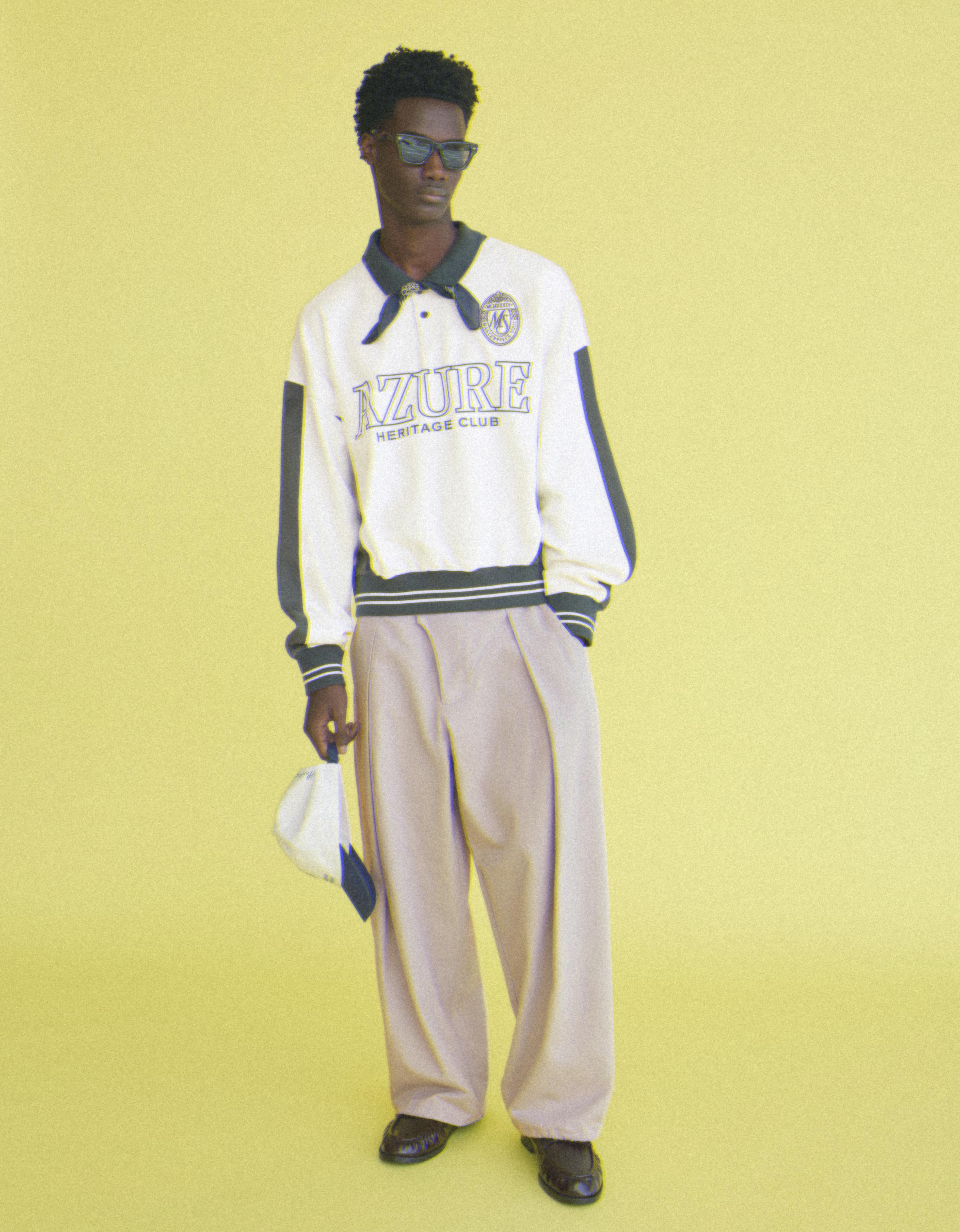 Bershka Uzun kollu baskılı polo görsel 6