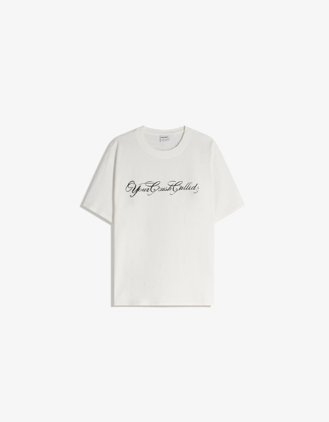 Short sleeve boxy print T-shirt