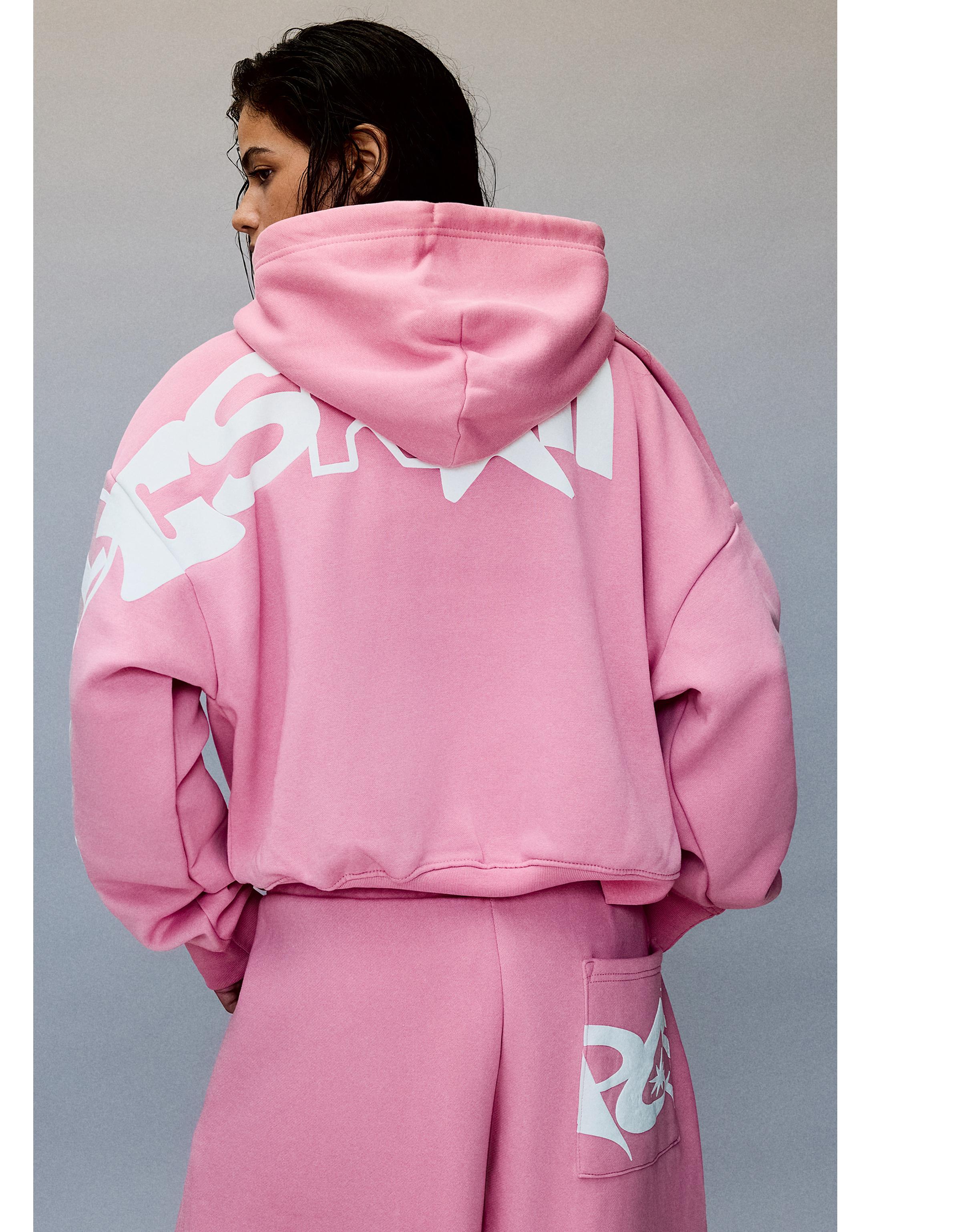 Printed hoodie — Pink