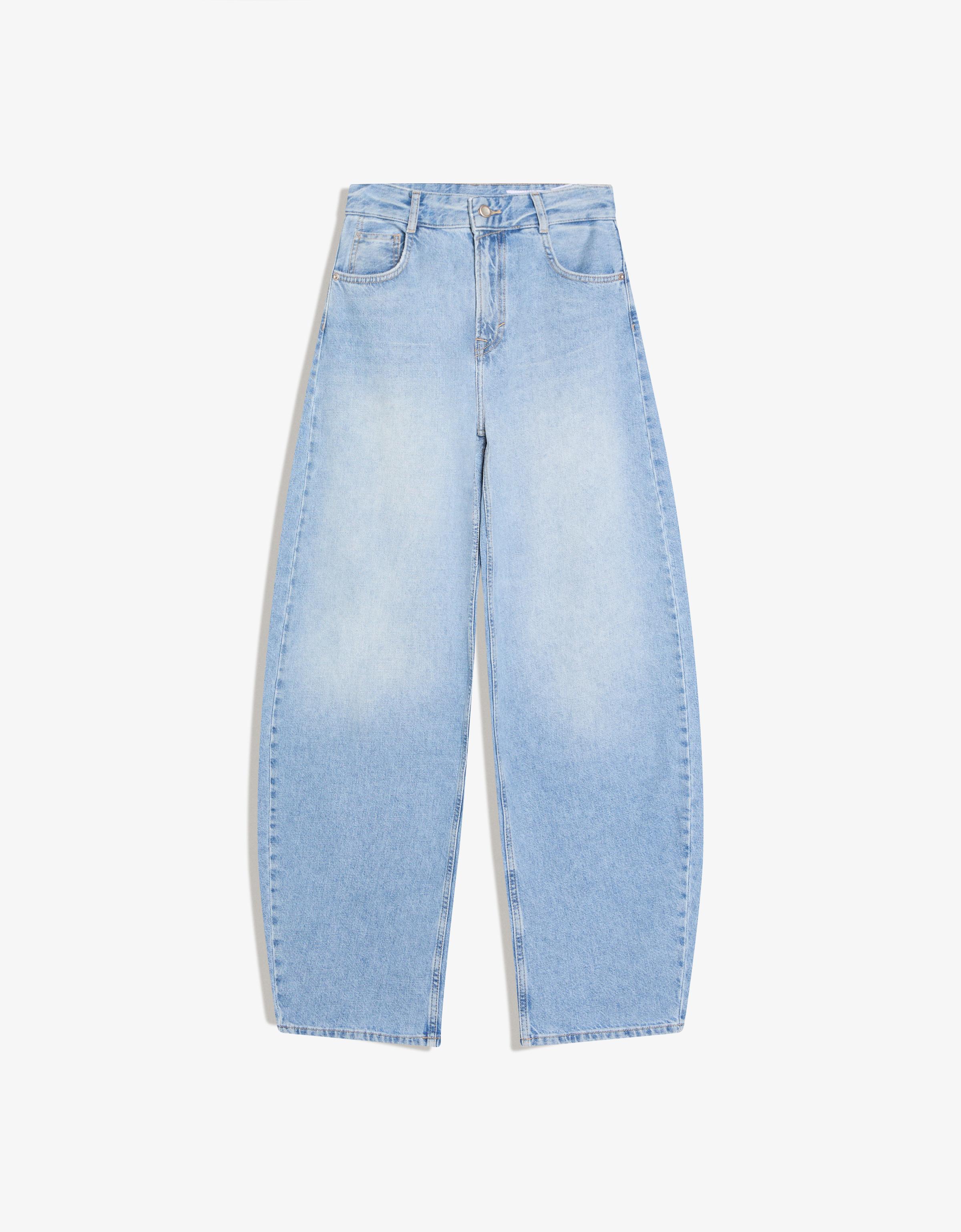 Yüksek bel barrel fit jean - Görsel 10