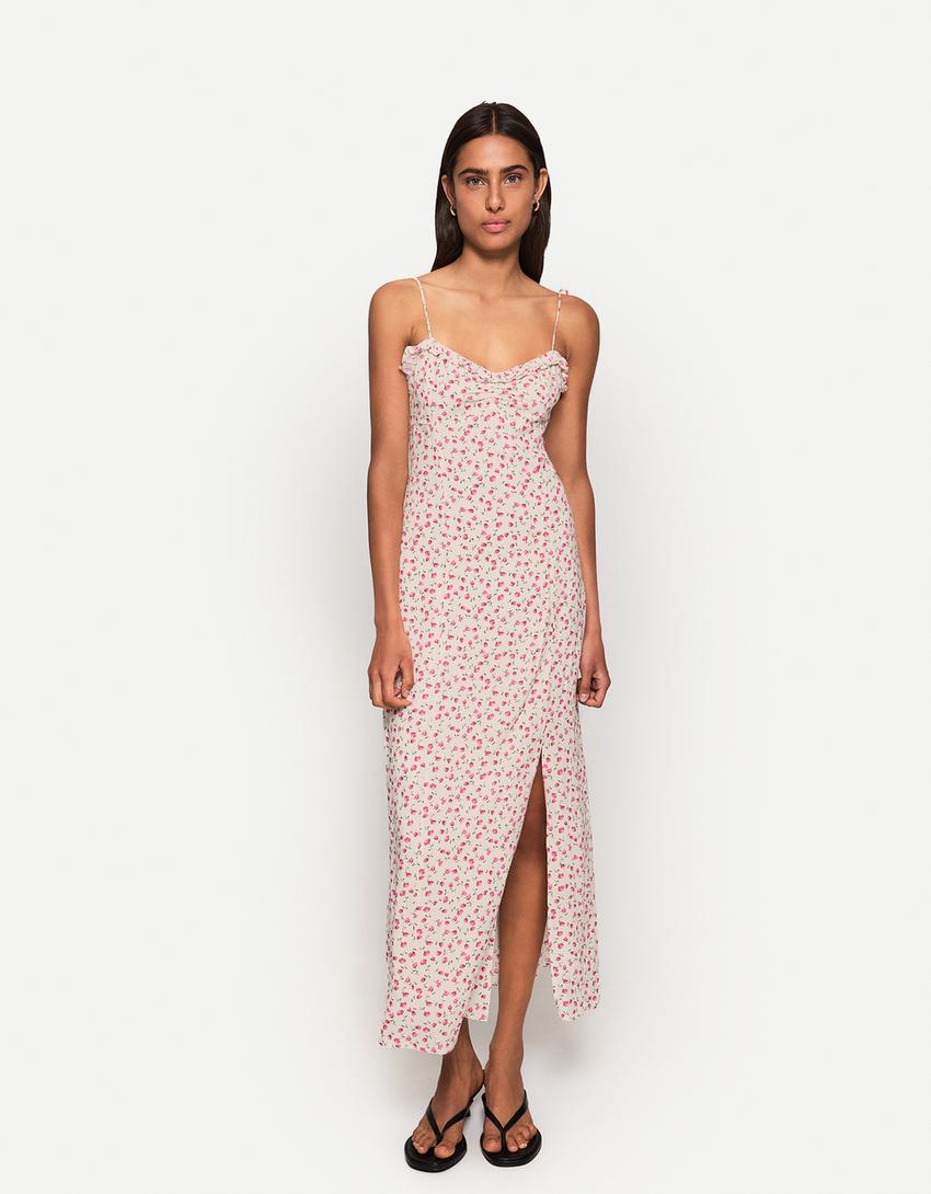Printed midi dress-Multicolored