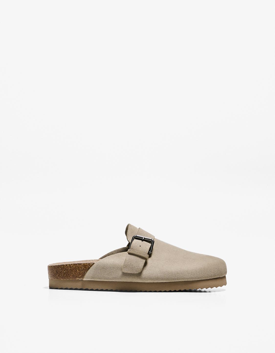 Clogs with buckle detail