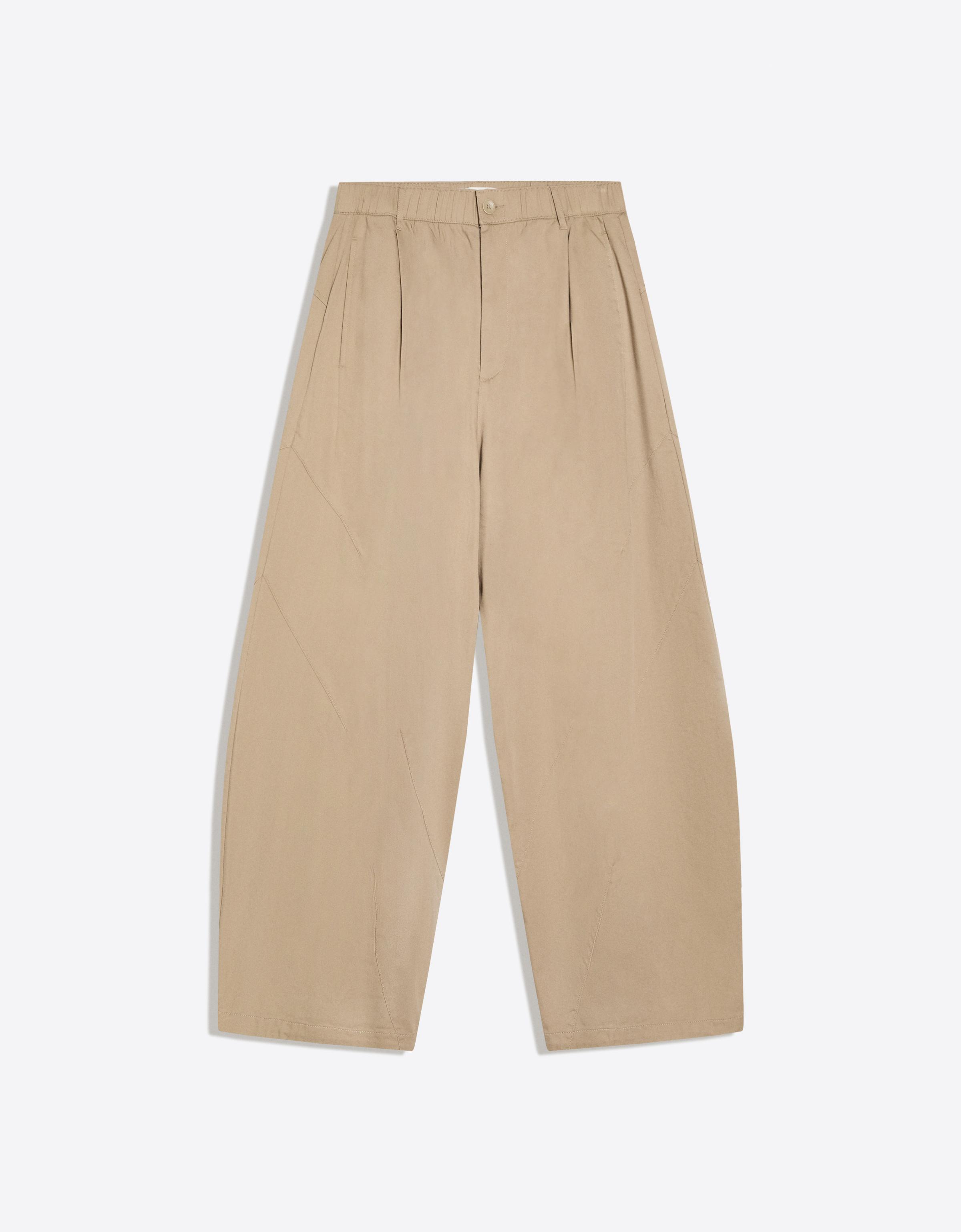 Darted barrel leg trousers — Grey