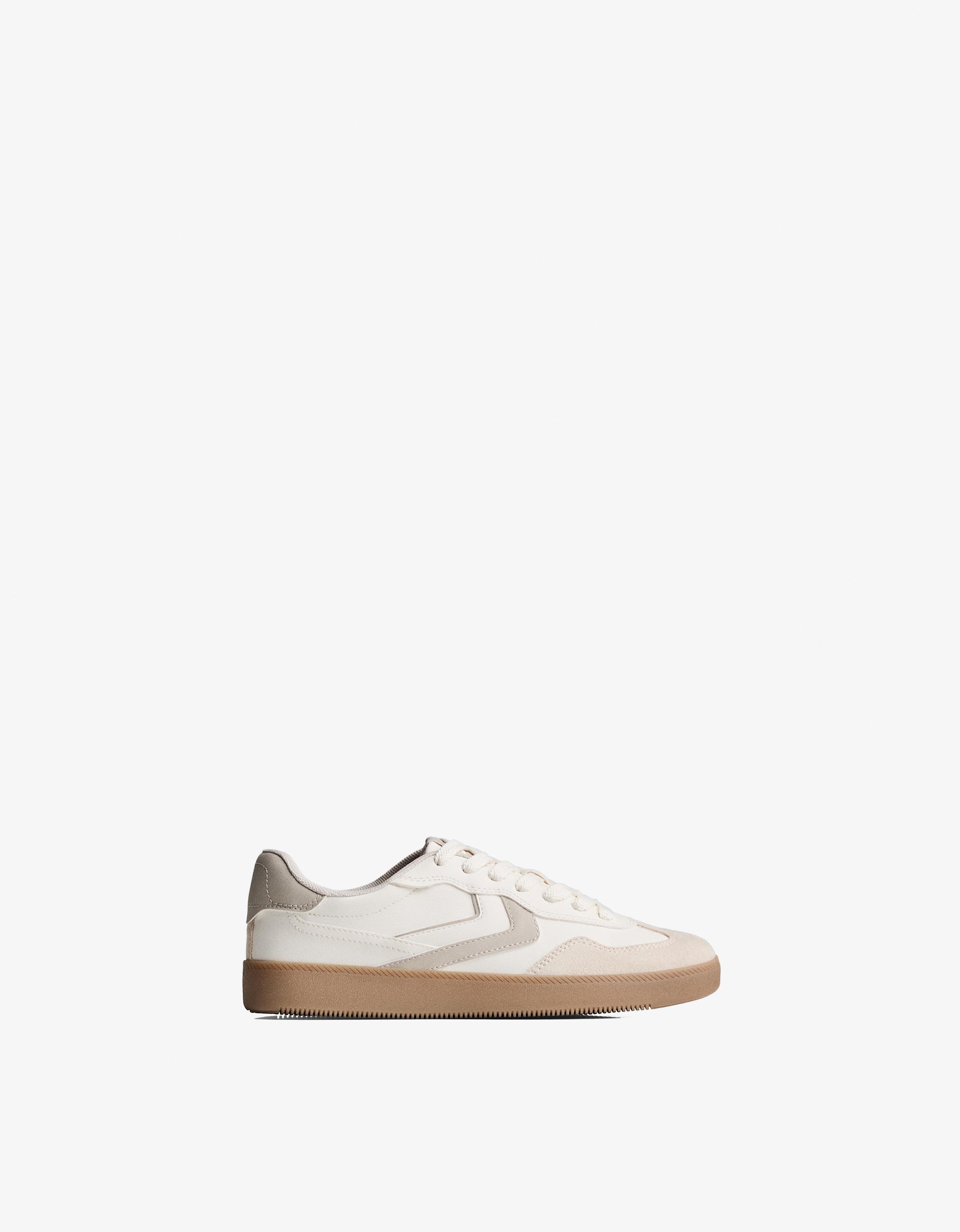 Bershka Buty Sportowe Retro Kobieta 36 Biały