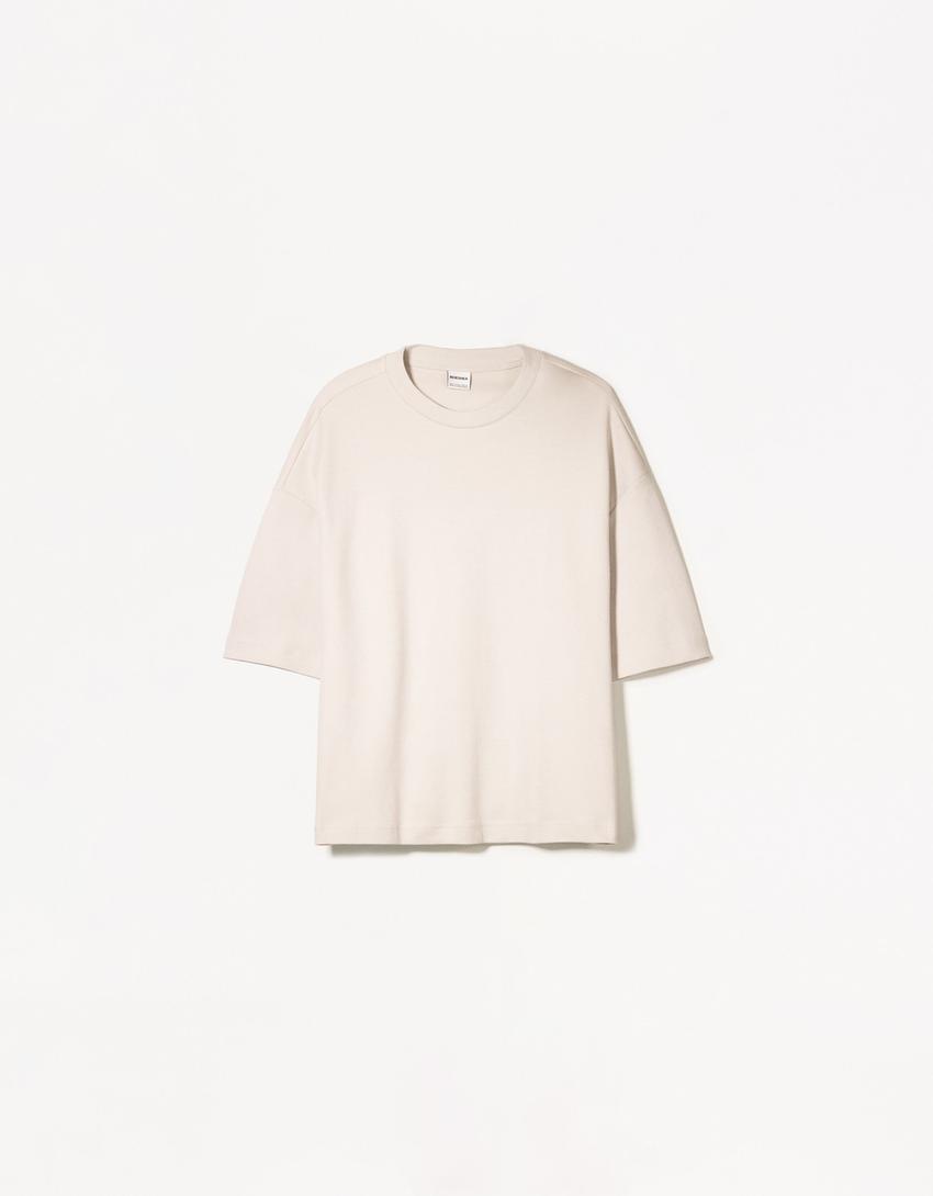 Camiseta manga corta boxy-Piedra-4