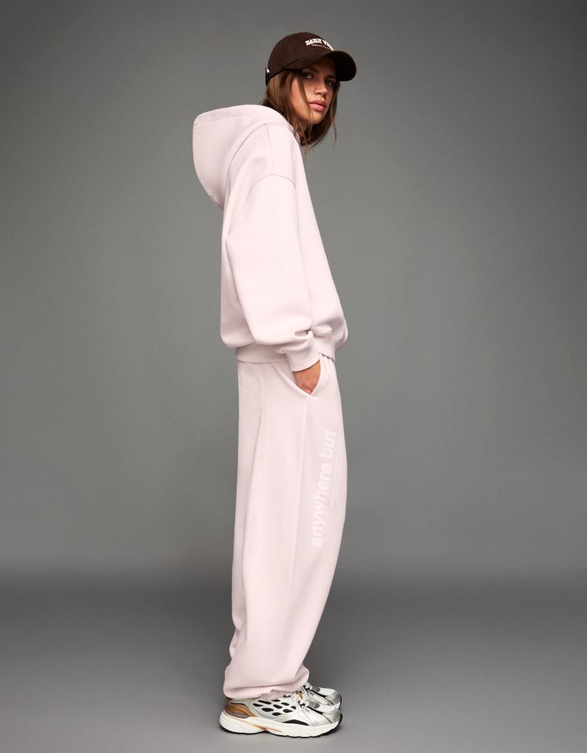 Plush sweatshirt and jogger trousers set-Plush sweatshirt and jogger trousers set