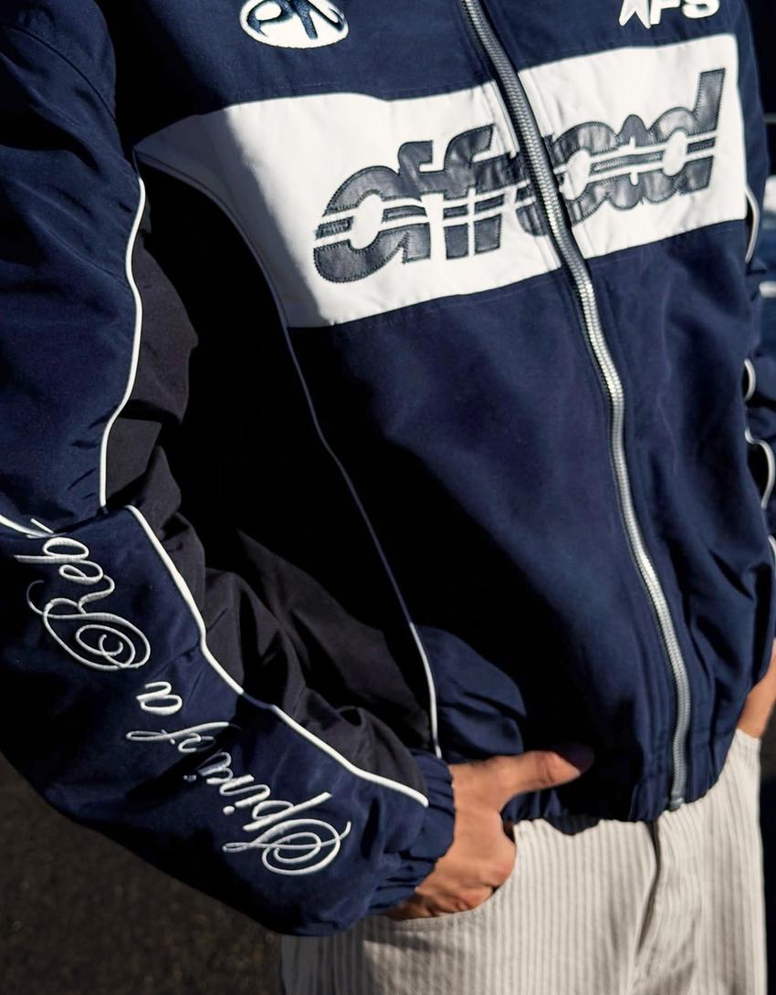 Jaket olahraga bergambar-Navy