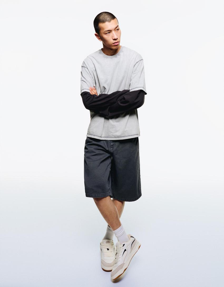 Multi-layered trainers-WHITE
