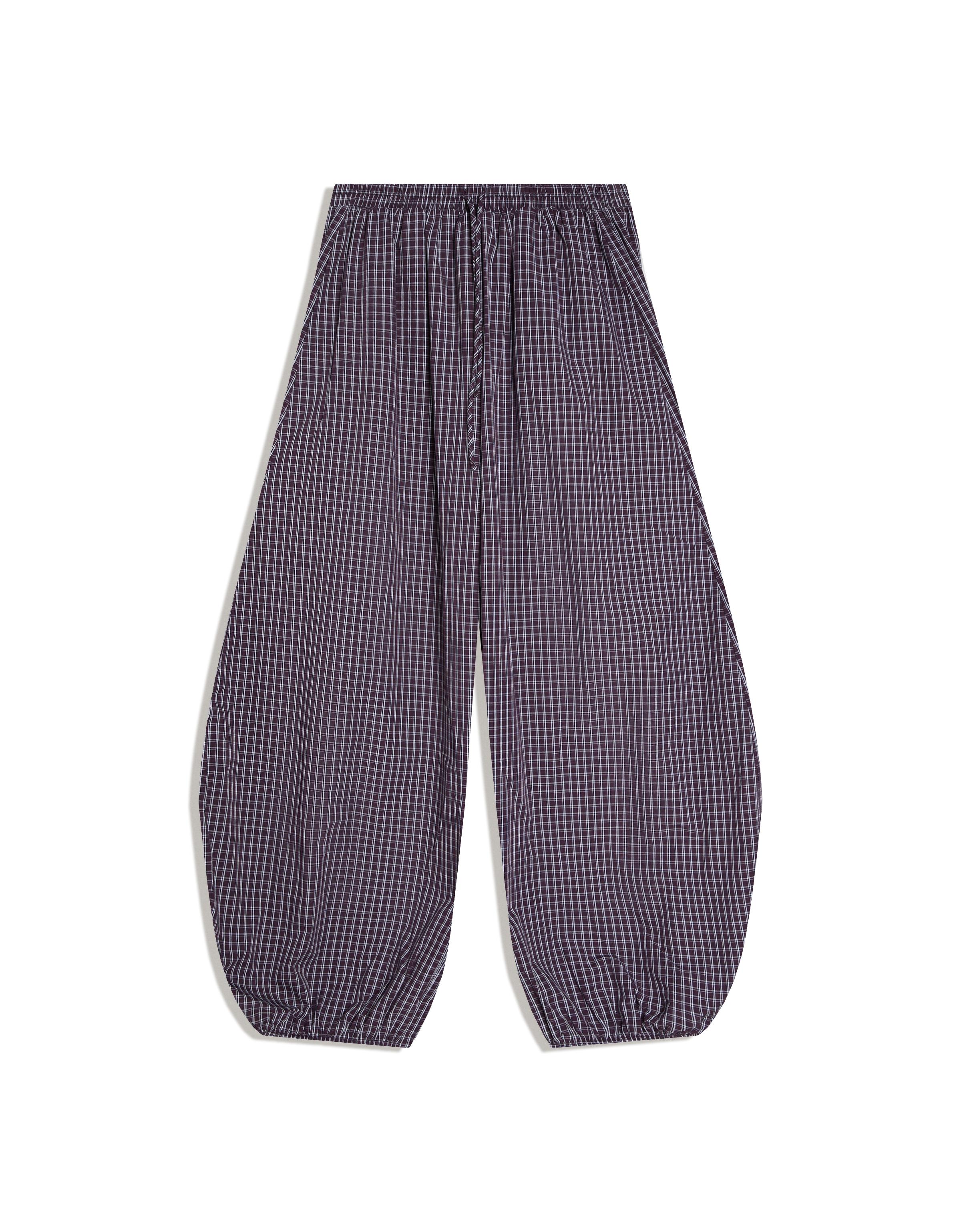 Poplin bloomer trousers — Maroon