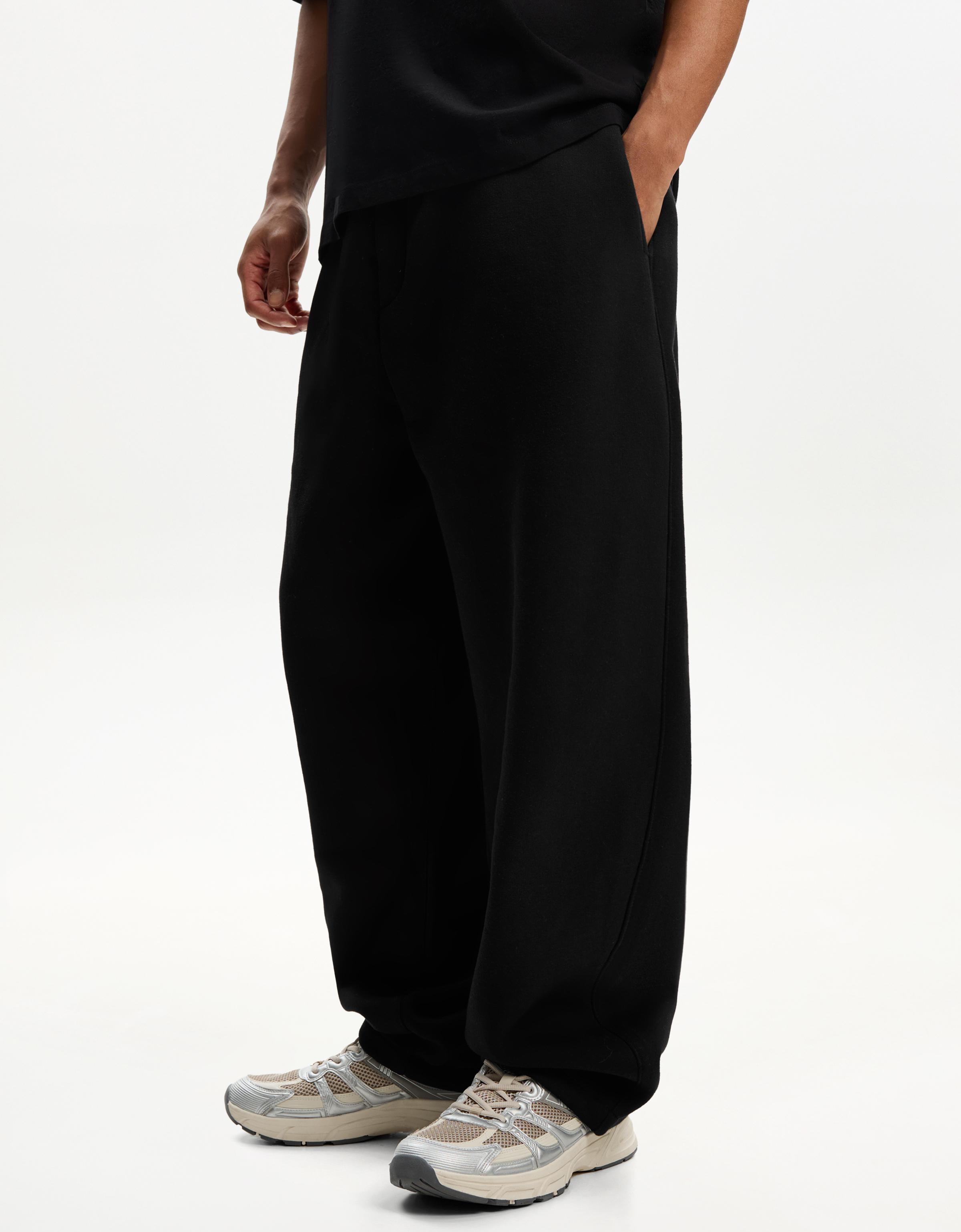 Plush balloon fit pants - Pants - Men | Bershka