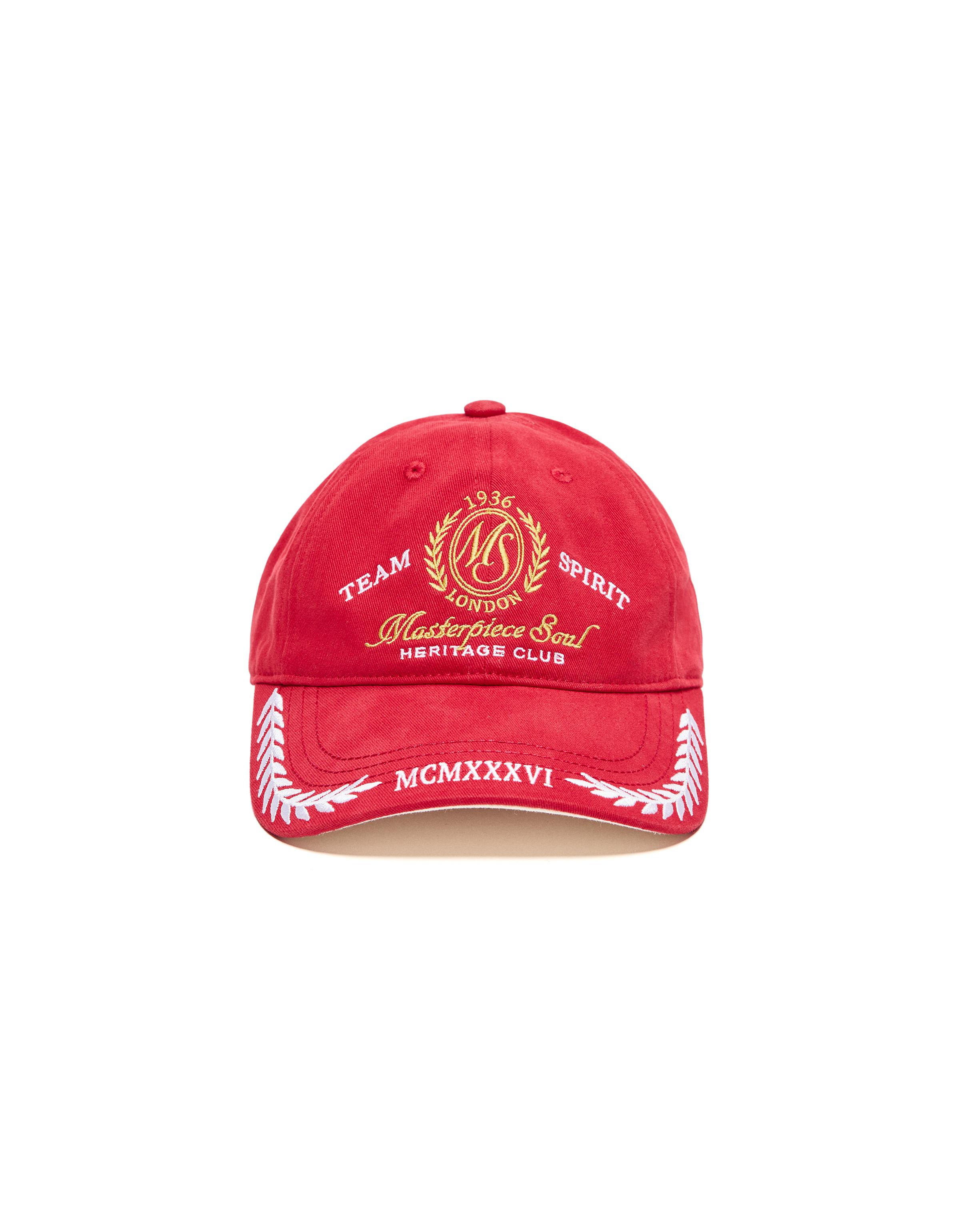 Embroidered cap — Red