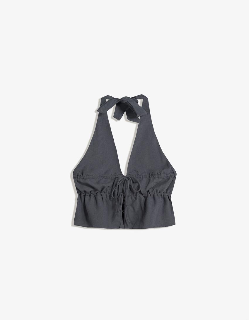 Top halter-Gris-0