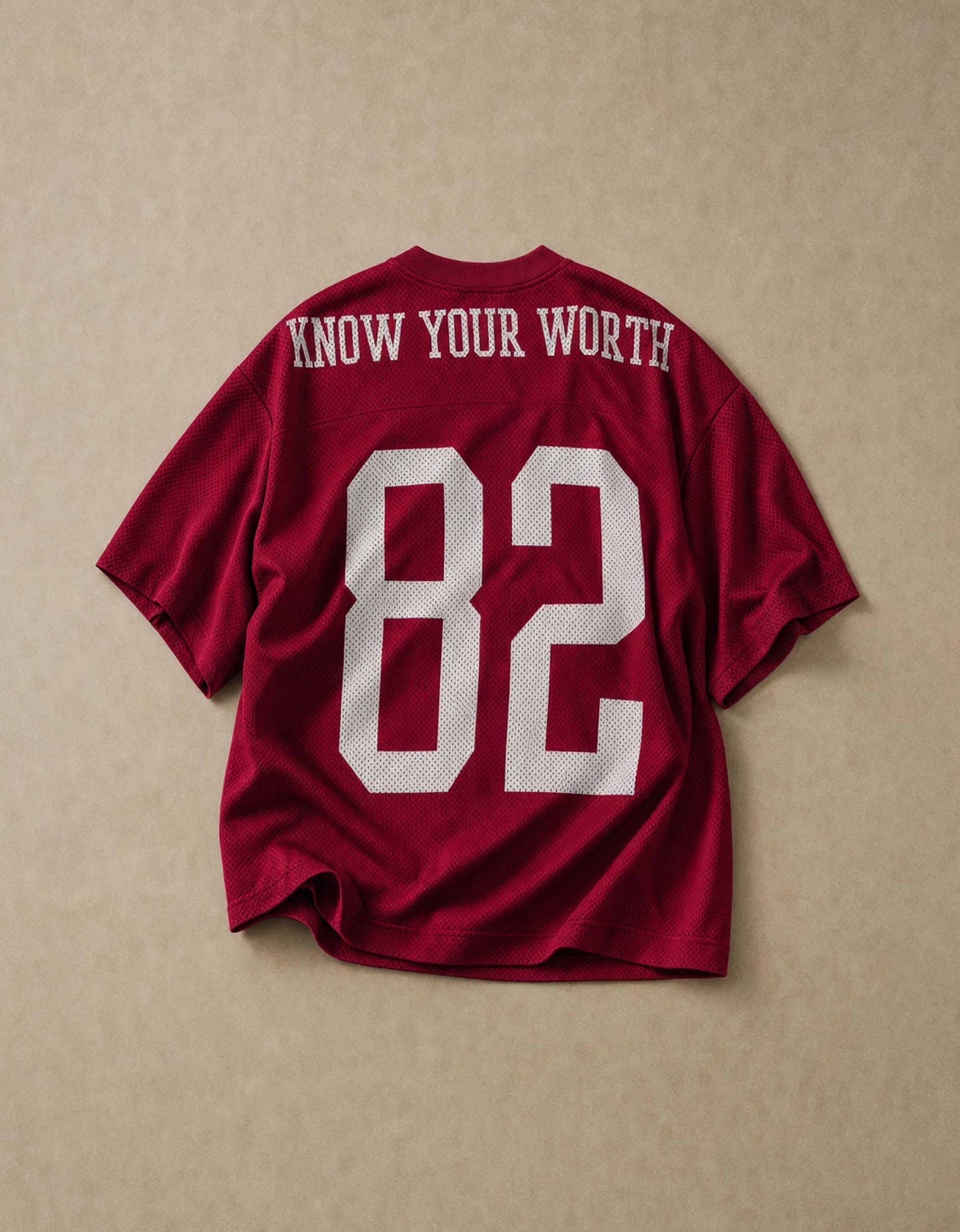 Mesh print T-shirt — Red