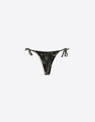 Mesh thong bikini bottoms — Blue 5