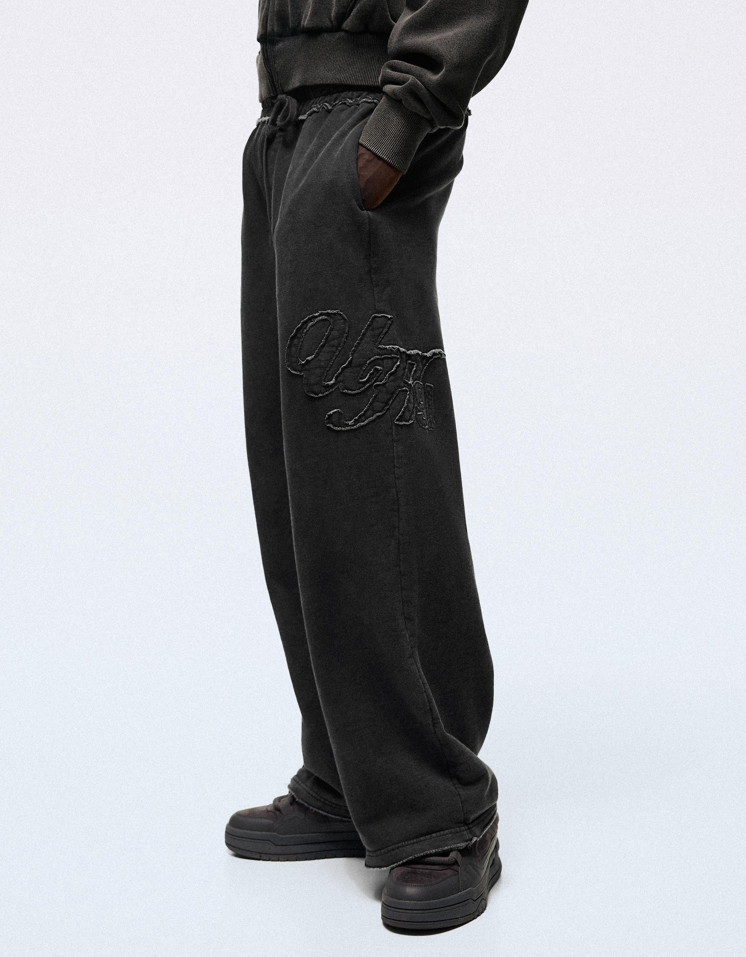 Super baggy washed trousers — Grey