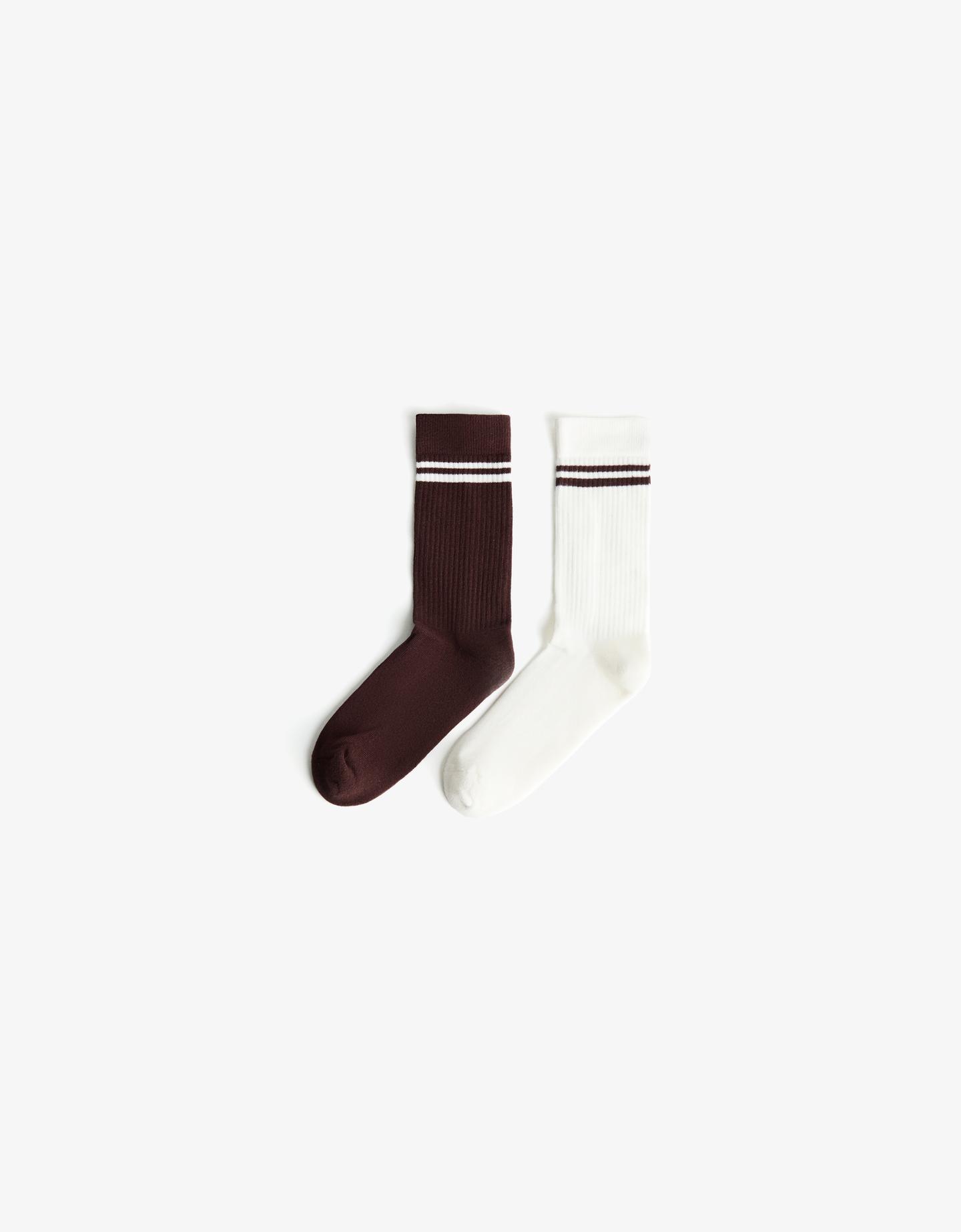 Bershka Pack 2 Calcetines Mujer S Marrón