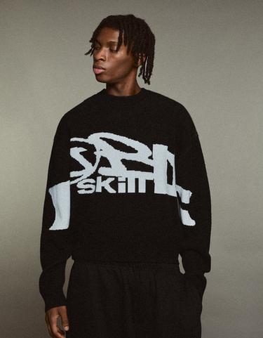 Graphic jacquard jumper — Black 1
