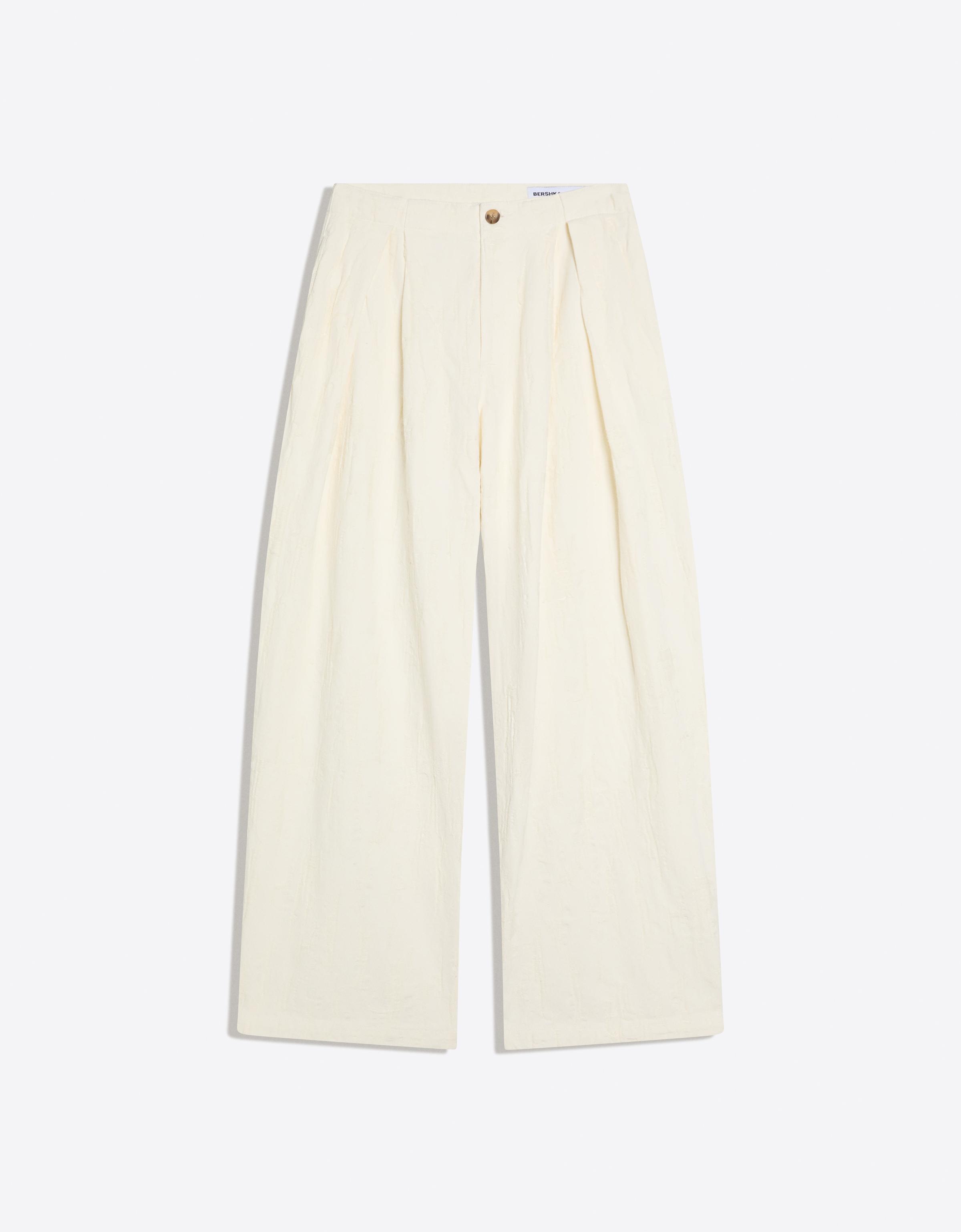 Low-rise wide-leg darted jeans