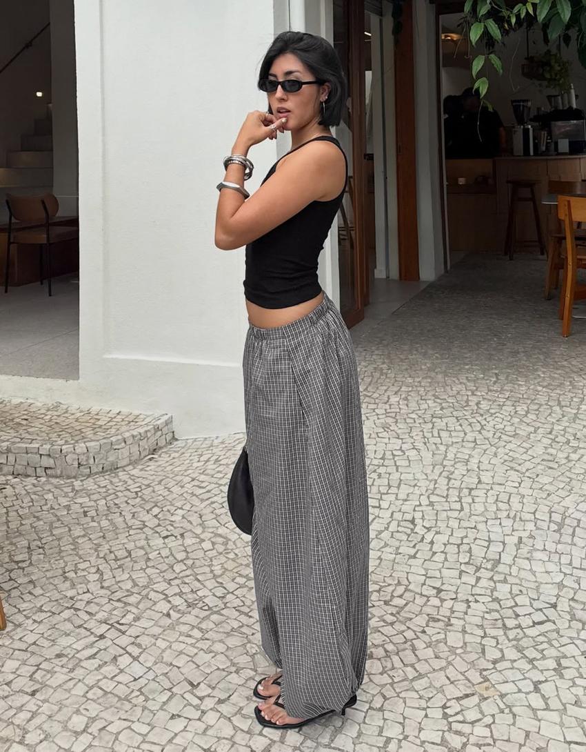 Pantalón bloomer popelín-Kaki