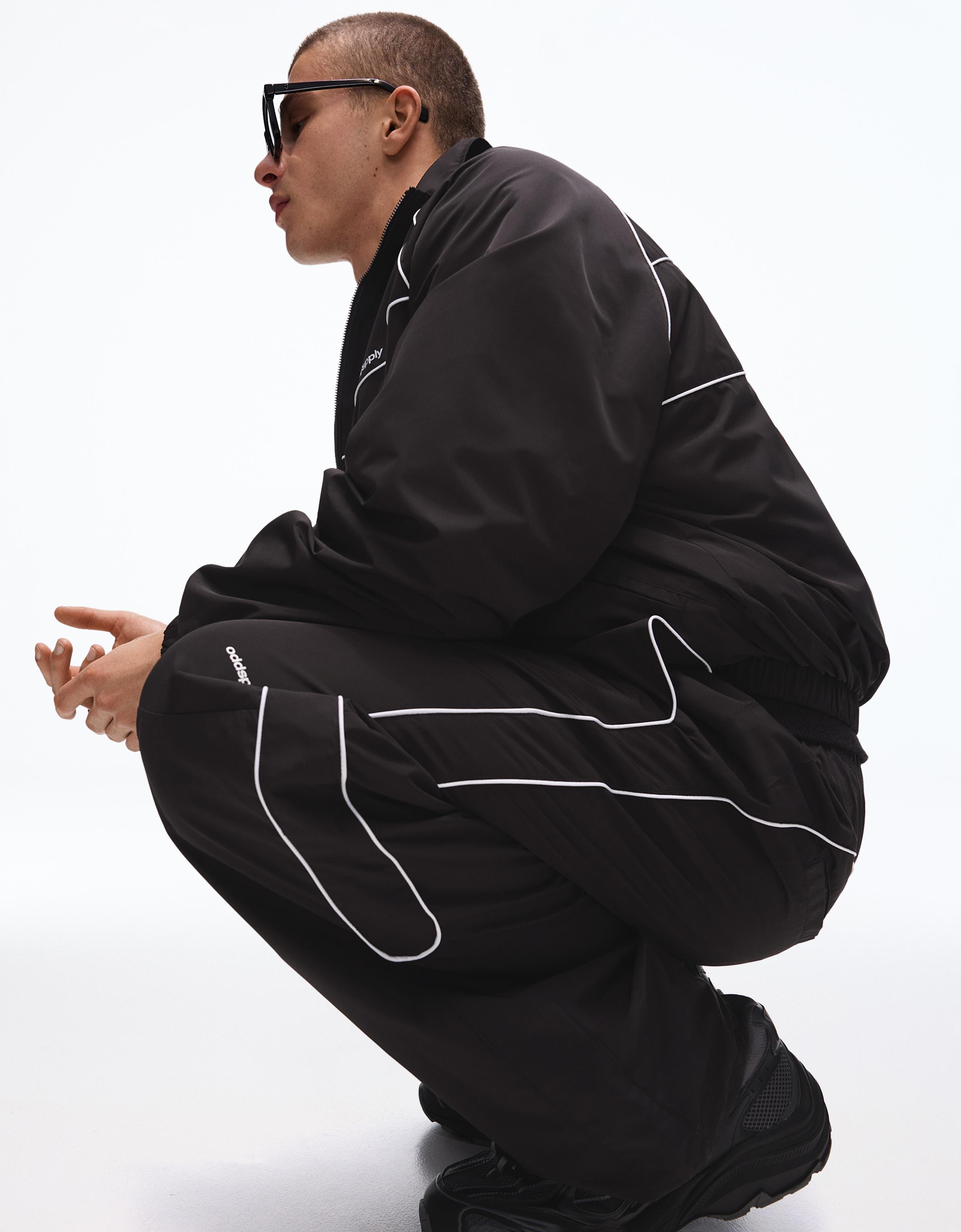 Süper baggy fit teknik pantolon - Görsel 77